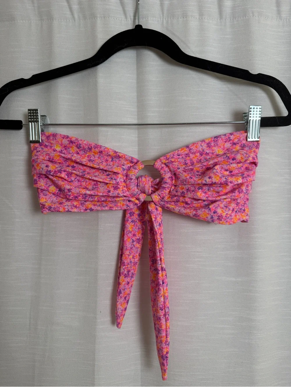 Kulani Kinis Gelato Bloom Strapless Bandeau Bikini Top Floral | Size M
